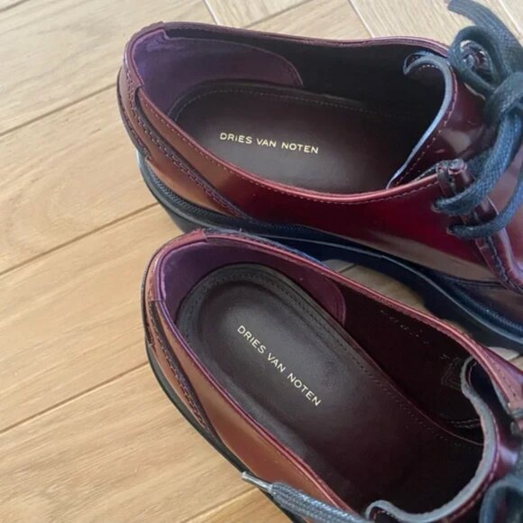 Dries Van Noten NEW! US sz. 6 - 8.75" insole Leather Platform Derby Loafer - Picture 3 of 9